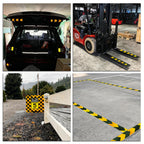 SWRT 2 Inch X 160 FT Reflective Tape Heavy Duty Strong Adhesive Black & Yellow Reflective Tape Outdoor Waterproof Hazard Caution Arrow Sign Safety Warning Tape Reflector Conspicuity Tape for Trailer