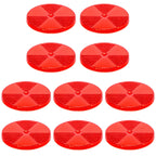 Tallew 10 Pack Front Round Reflector for Driveway Fence Gate Posts Trailers Safety Automobiles Boats Mailboxes Reflector with Center Mounting Hole(White)
