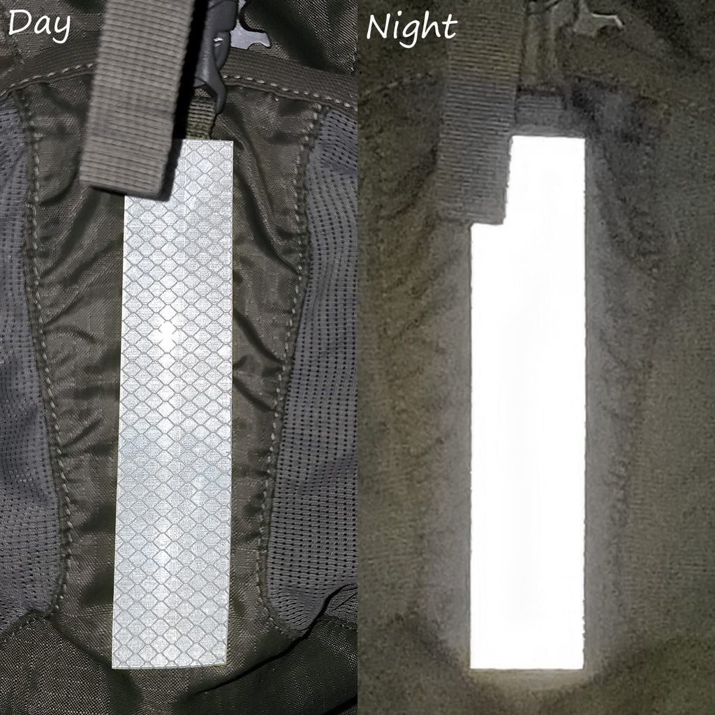 SmartSign 1.2 x 6 inch Red Reflective Strips - Pack of 4, Premium 3M Diamond Grade Reflective Stickers for Night Safety/Backpacks/Bicycles/Vehicles, Hi-Tack Adhesive, Made in USA