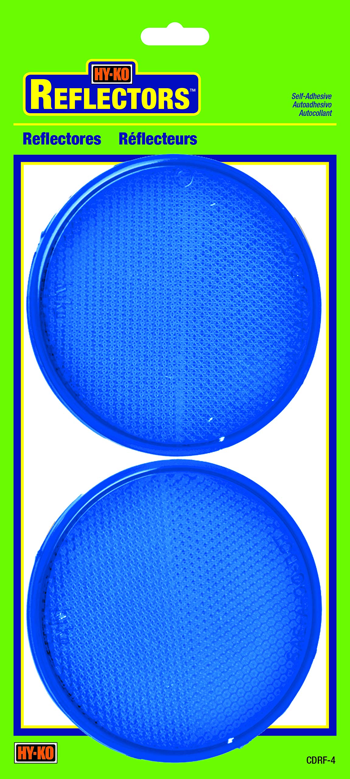 Hy-Ko Carded Reflectors, High Visibility Light Reflective Markers for Driveway, Mailbox Post, Garbage Cans, & More, Night Driving Safety Tools for Home