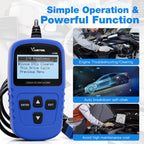 VDIAGTOOL VD10 OBD2 Scanner Code Reader Car Diagnostic Tool Engine Fault Code Reader for Turn Off CEL with Freeze Frame/I/M Readiness for All OBDII Protocol Cars, OBD2 Scanner Diagnostic Tool