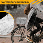 Bike Basket Rear Rack Bike Basket with Cargo Net and Liner Large Bicycle Basket Heavy Duty Bicycle Rear Basket with Liner Waterproof Cover Cargo Net