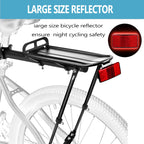 Rear Bike Rack,Bike Cargo Rack,Aluminum Alloy,Large Size Reflective,Retractable,Universal