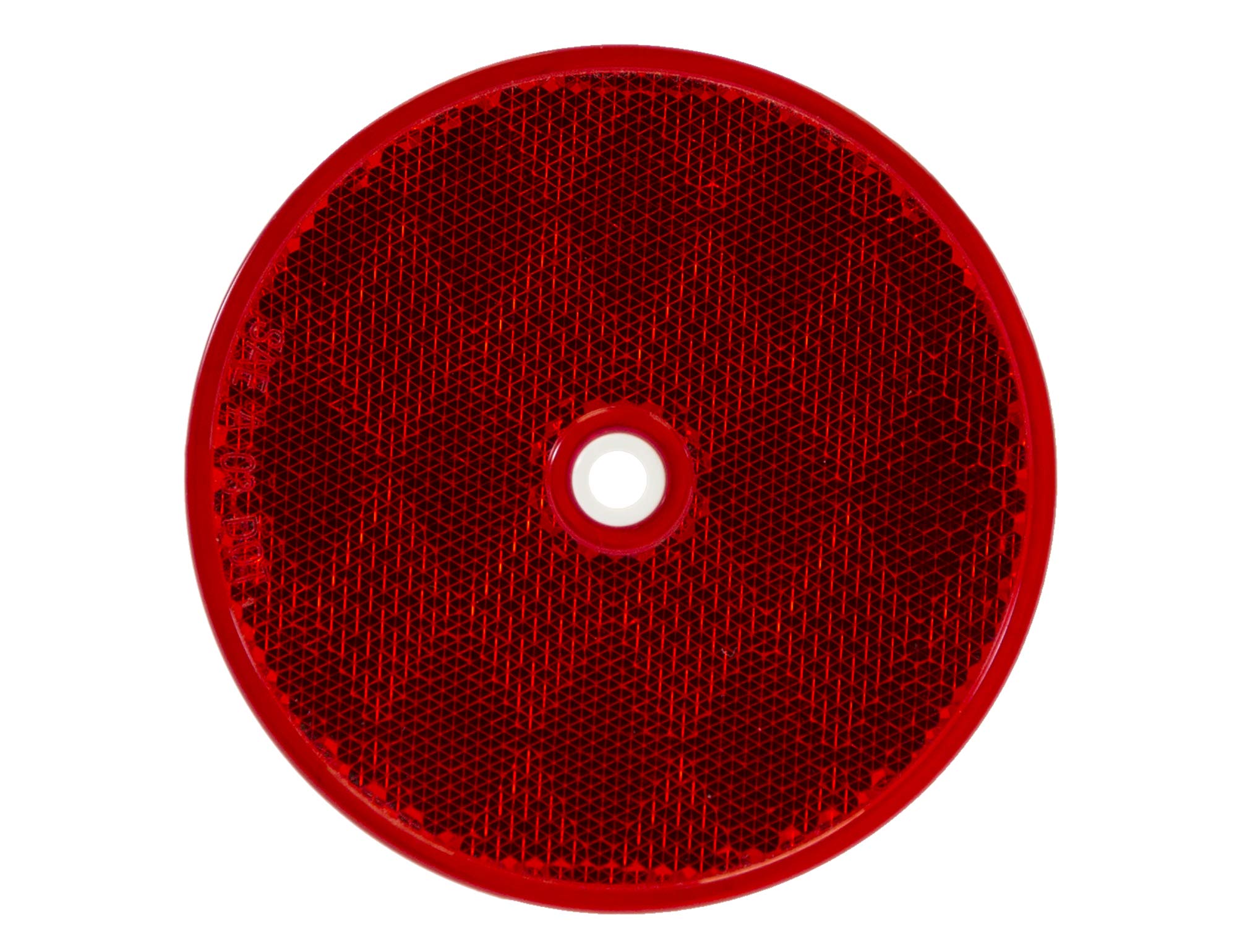 Buyers Products 5623316 Red Round DOT Bolt-On Reflectors, 3.2 Inch Reflectors for Trucks, Trailers, Driveway Markers, FMVSS 108 Compliant, Easy Install, Vehicle Visibility, Hardware Sold Separately