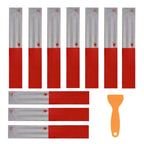 Reflective Trailer Tape, 2" × 11.8" × 30 PCS Red & Silver High Intensity Self Adhesive Reflector Tapes Outdoor Waterproof 3m Safety Dot Retroreflective Tape for Cars, Trailers, Boats, Mailbox (30)