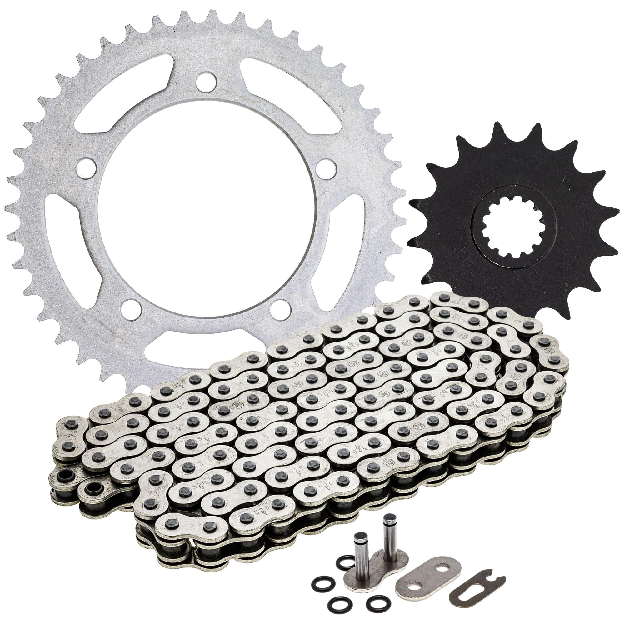 NICHE Drive Sprocket Chain Combo for Suzuki 2006-2010 GSXR600 Front 16 Rear 43 Tooth 520V-X X-Ring 114 Links