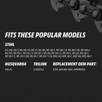 Premium 20 Inch Chainsaw Chain 3/8" Pitch .063" Gauge 72 DL - Fits Husqvarna 480, 465 (Rancher), 570XP, 575XP, 576XP, STIHL and More - 203ATMD009, 75LPX072G, 75EXL072G, 75EXJ072G (3 Chains)