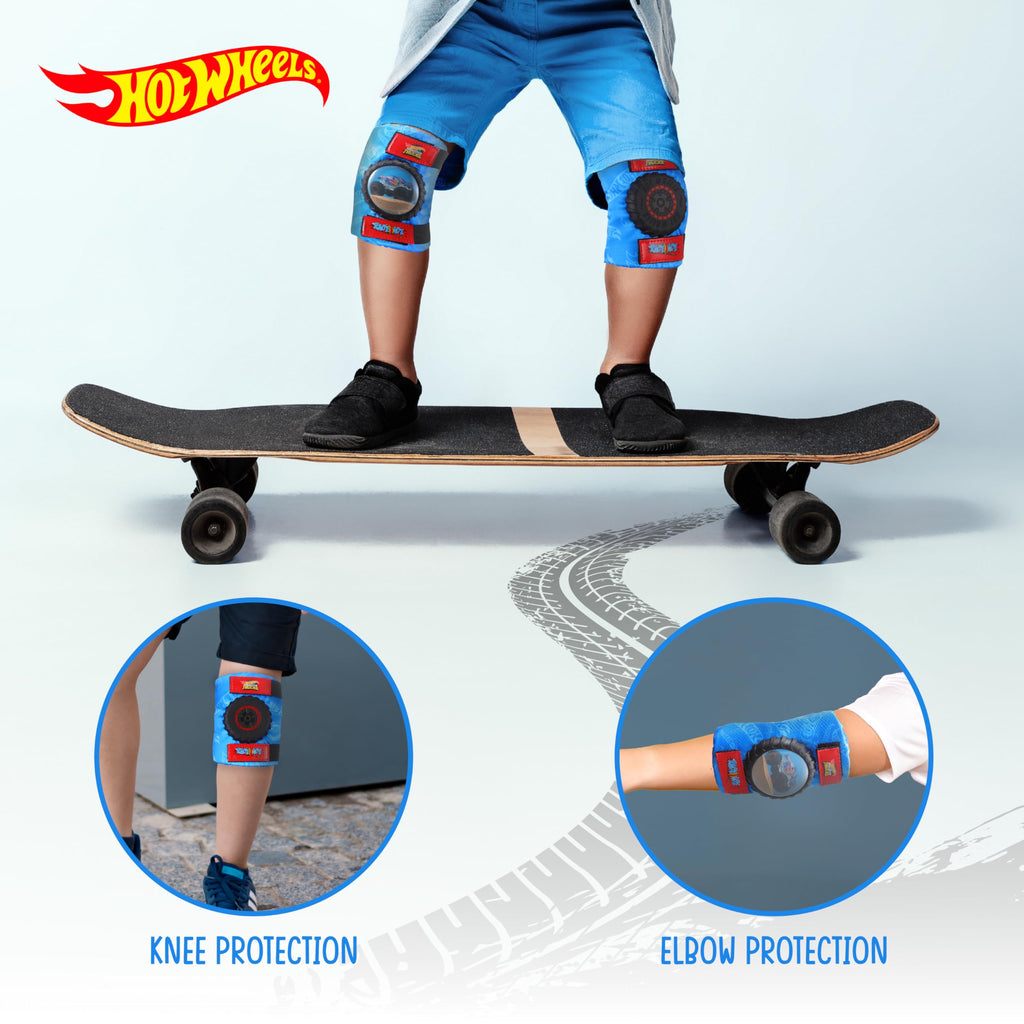 Elbow and Knee Pads for Kids, Protective and Comfortable Outdoor Gear Set for Ages 3+ with Adjustable Velcro Straps, Shock Absorption, Bike Knee Pads for Boys and Girls