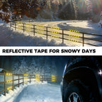 SWRT 2 Inch X 160 FT Reflective Tape Heavy Duty Strong Adhesive Black & Yellow Reflective Tape Outdoor Waterproof Hazard Caution Arrow Sign Safety Warning Tape Reflector Conspicuity Tape for Trailer