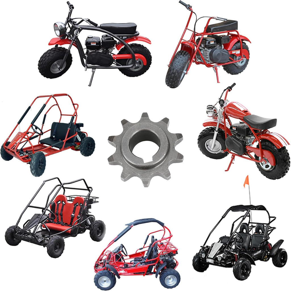 GREHUA 40 41 420 Chain Sprocket 10 Tooth 5/8" Bore 3/16" Keyway for Coleman CT200U BT200X CT200U-EX KT196 CK196 212cc 196cc 5.5hp 6.5hp 200cc Mini Bike Go Kart 20/30 Series Torque Converter Parts