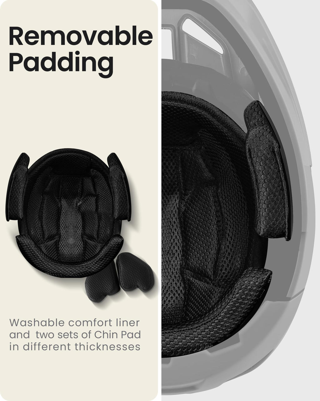 OutdoorMaster Full Face Mountain Bike Helmet for Men & Women-Two Removable Chin Pad Mountain Bike Helmet Grizzly, Ventilation Lightweight Racing Downhill DH BMX MTB Helmet