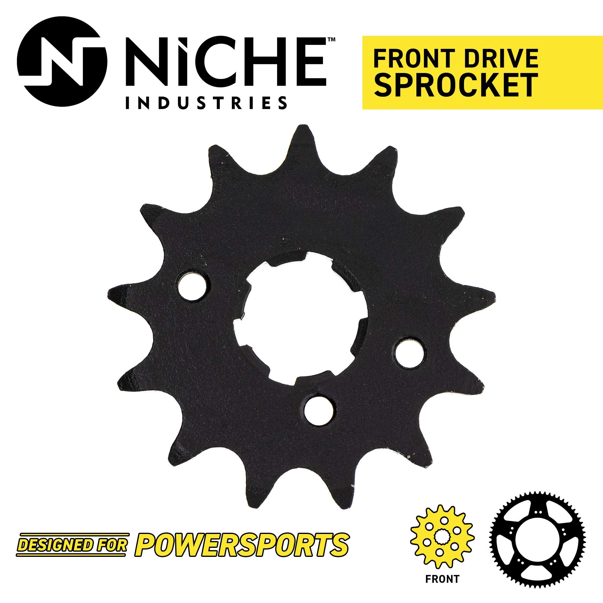 NICHE Drive Sprocket Chain Combo for Yamaha Raptor 350 350SE Front 13 Rear 38 Tooth 520NZ Standard 98 Links