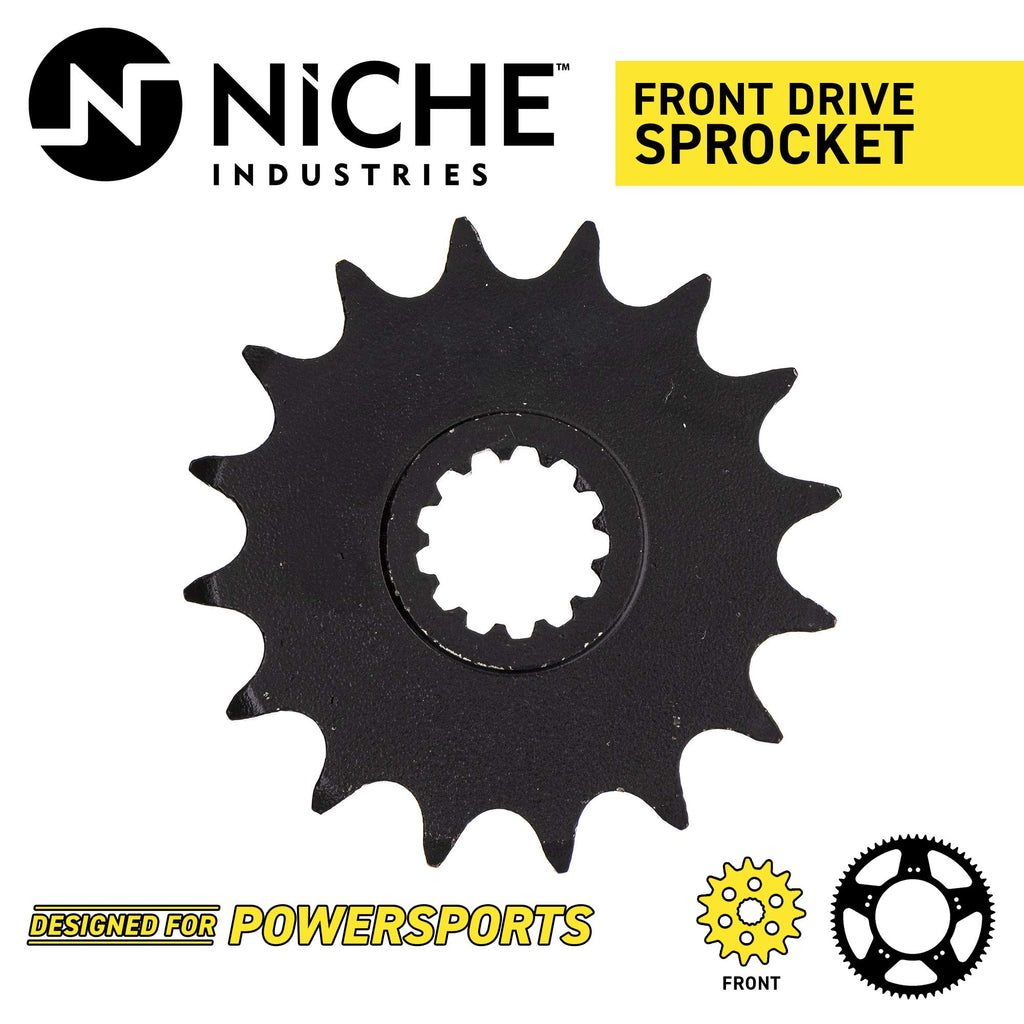 NICHE Drive Sprocket Chain Combo for Suzuki 2006-2010 GSXR600 Front 16 Rear 43 Tooth 520V-X X-Ring 114 Links