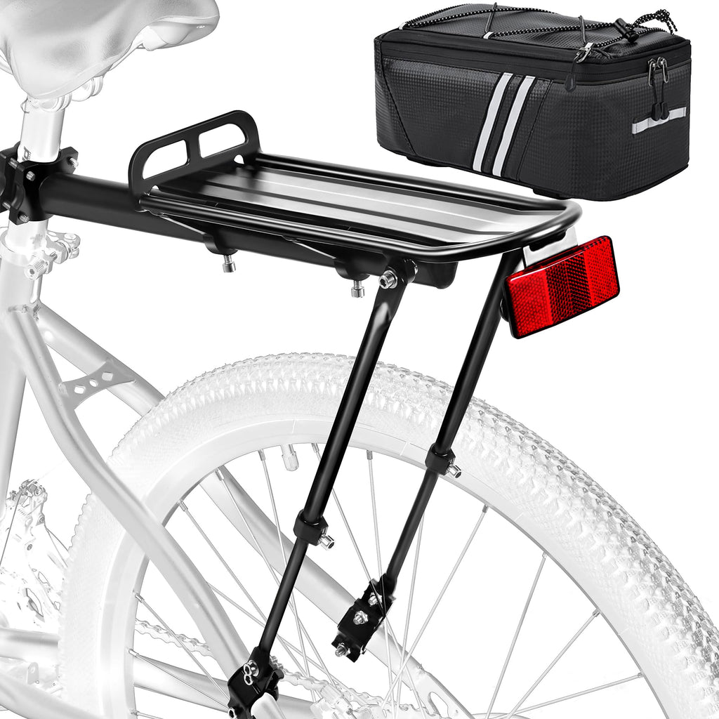 Rear Bike Rack,Bike Cargo Rack,Aluminum Alloy,Large Size Reflective,Retractable,Universal