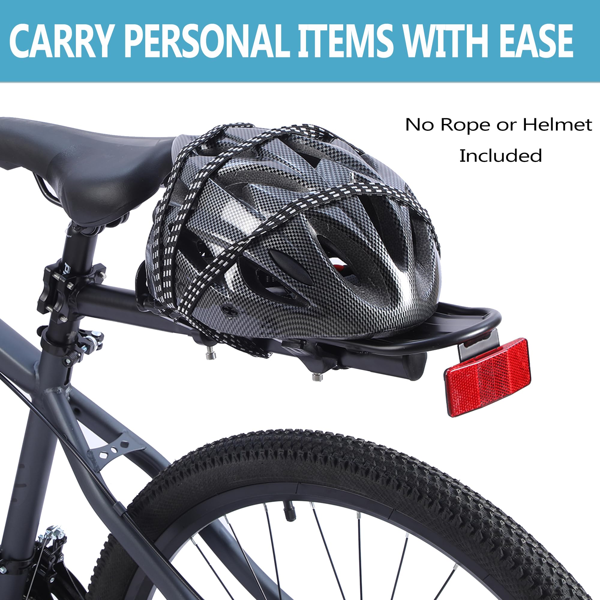 Rear Bike Rack,Bike Cargo Rack,Aluminum Alloy,Large Size Reflective,Retractable,Universal