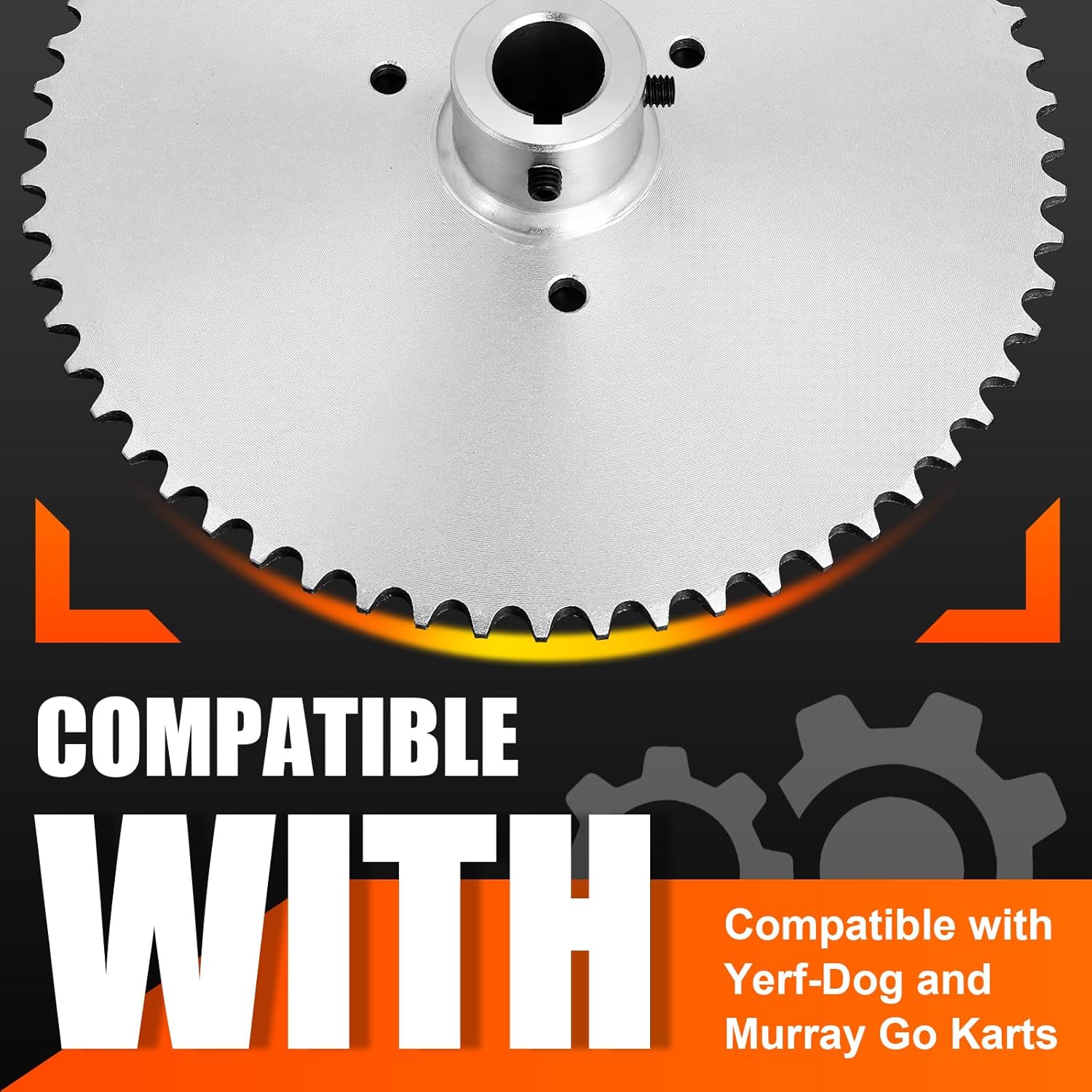 60 Tooth Go Kart Live Axle Sprocket for 40 41 420 Chain with 1" Bore 1/4" Keyway Compatible with Yerf-Dog Murray Go Karts by Podoy