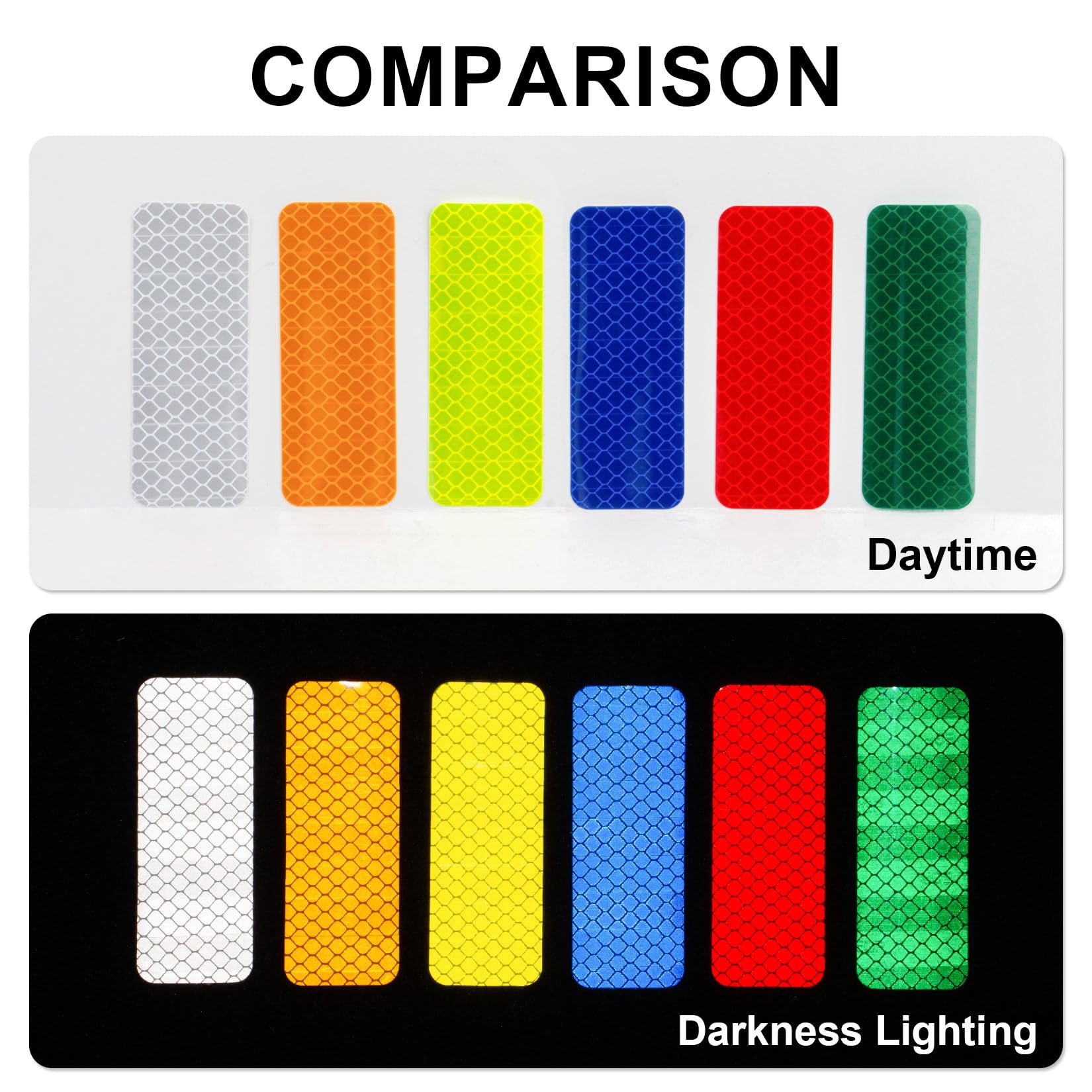 PSLER Reflective Stickers, 36 PCS High Visibility Reflective Tape Waterproof Reflective Strips Bulk Safety Reflective Tape for Car Bike Trailer Helmet Mailbox Bag, 1.18 x 3.15 Inch