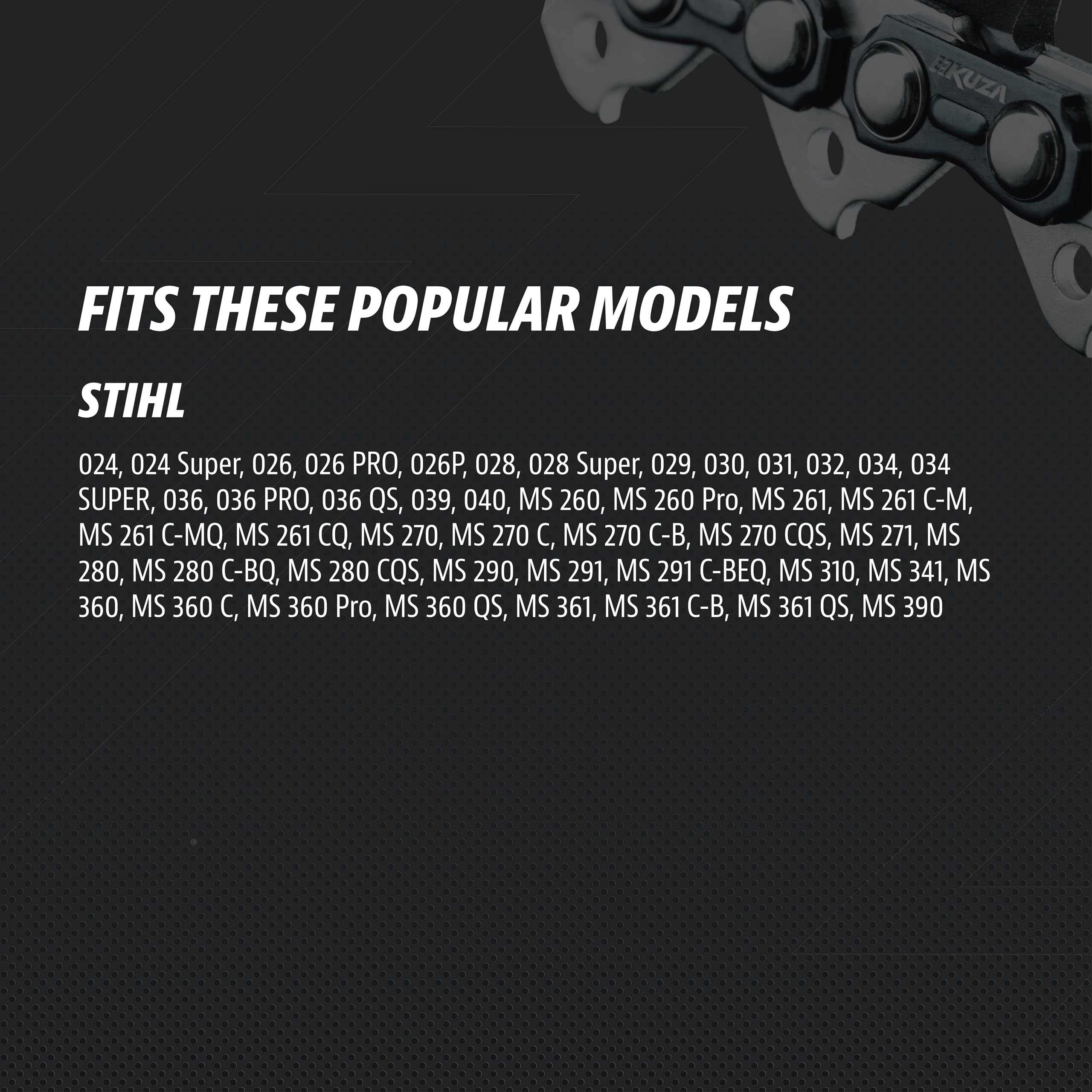 Premium 20 Inch Chainsaw Chain 3/8" Pitch .063" Gauge 72 DL - Fits Husqvarna 480, 465 (Rancher), 570XP, 575XP, 576XP, STIHL and More - 203ATMD009, 75LPX072G, 75EXL072G, 75EXJ072G (3 Chains)