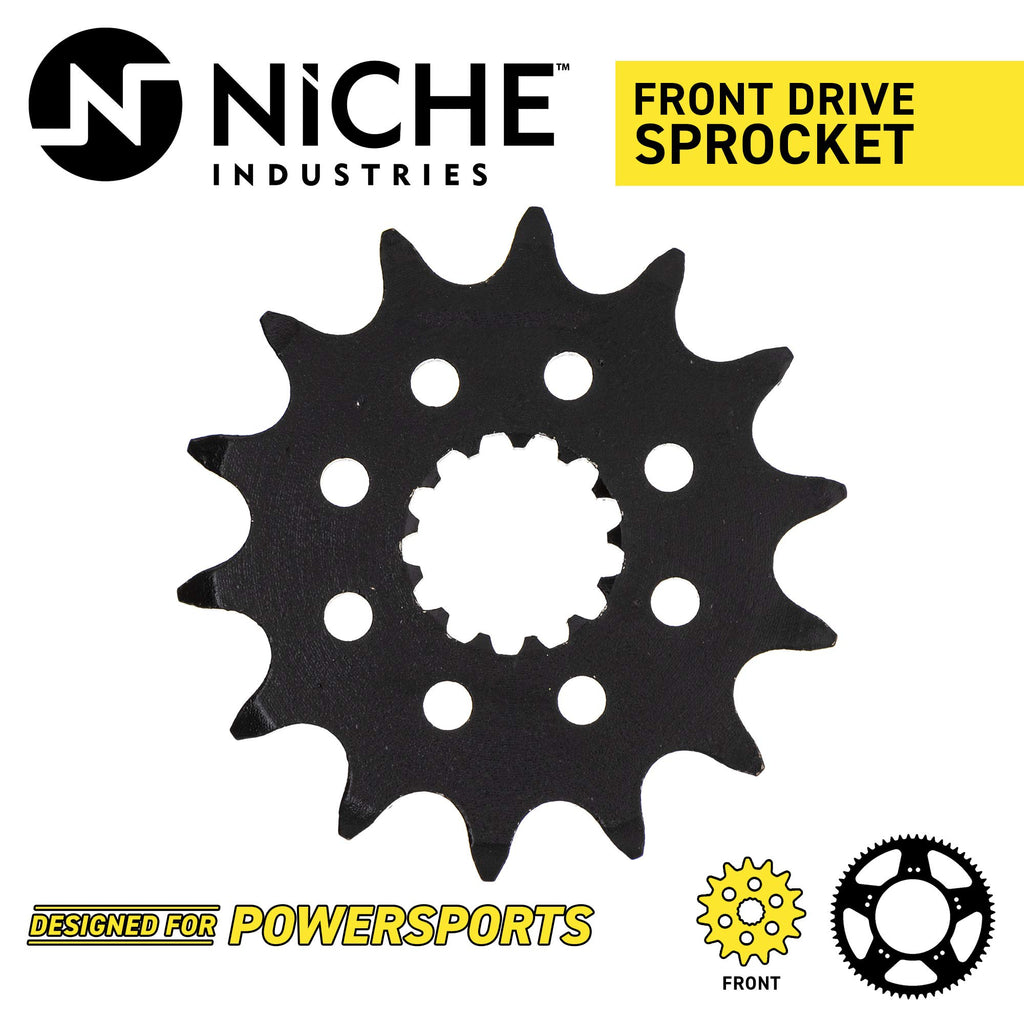 NICHE Drive Sprocket Chain Combo for Yamaha YFZ450 YFZ450SE Front 14 Rear 38 Tooth 520V-X X-Ring 98 Links