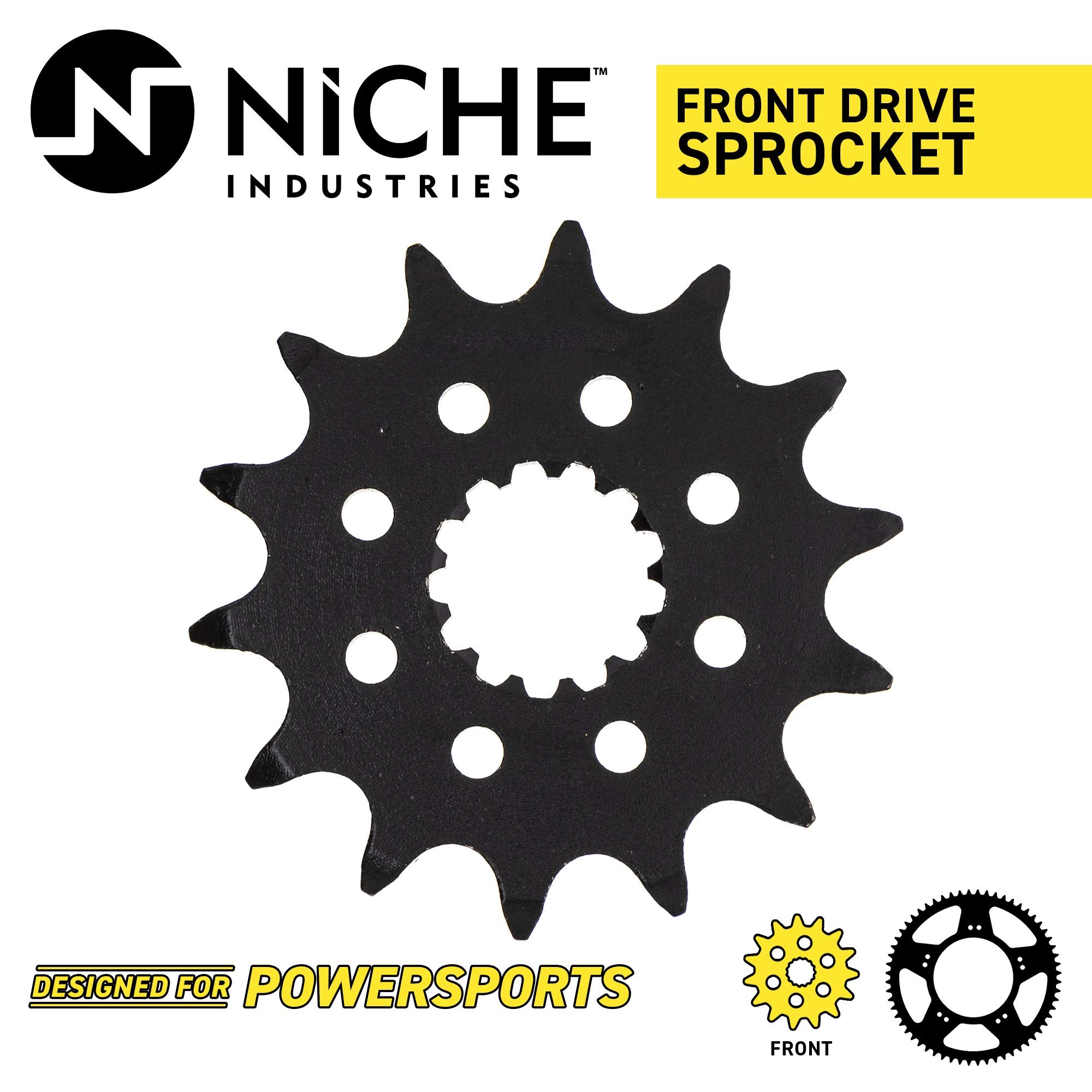 NICHE Drive Sprocket Chain Combo for Yamaha YFZ450 YFZ450SE Front 14 Rear 38 Tooth 520V-X X-Ring 98 Links