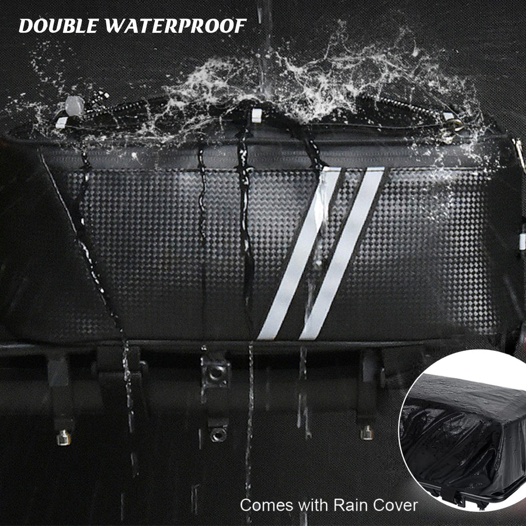 Rear Bike Rack,Bike Cargo Rack,Aluminum Alloy,Large Size Reflective,Retractable,Universal