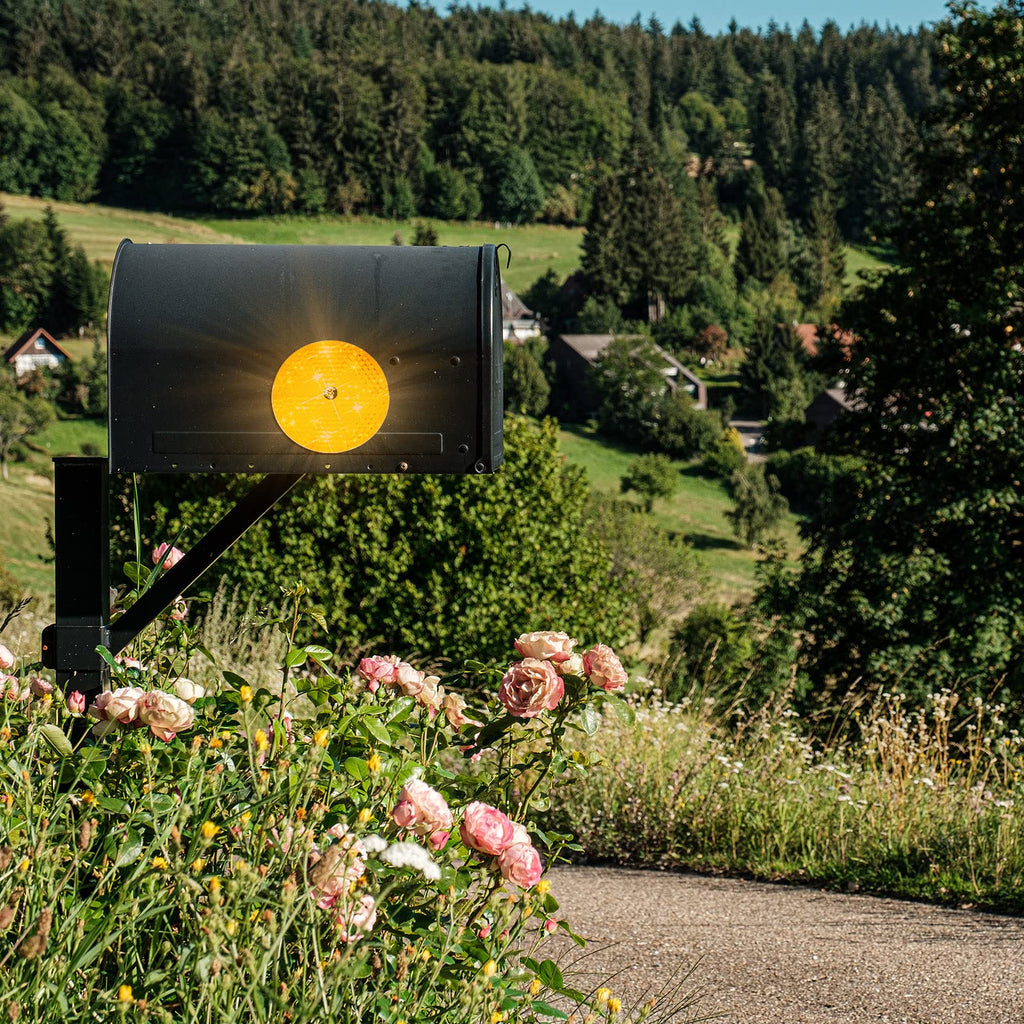 Tallew 10 Pack Front Round Reflector for Driveway Fence Gate Posts Trailers Safety Automobiles Boats Mailboxes Reflector with Center Mounting Hole(White)