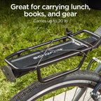 Schwinn Deluxe or Rear Bike Rack, 20 or 26 lb Capacity, Durable Construction, Fits Most Adult Bicycle Frames, Cargo Options for Backpack, Baskets & More, Bicycle Rack for Back of Bike