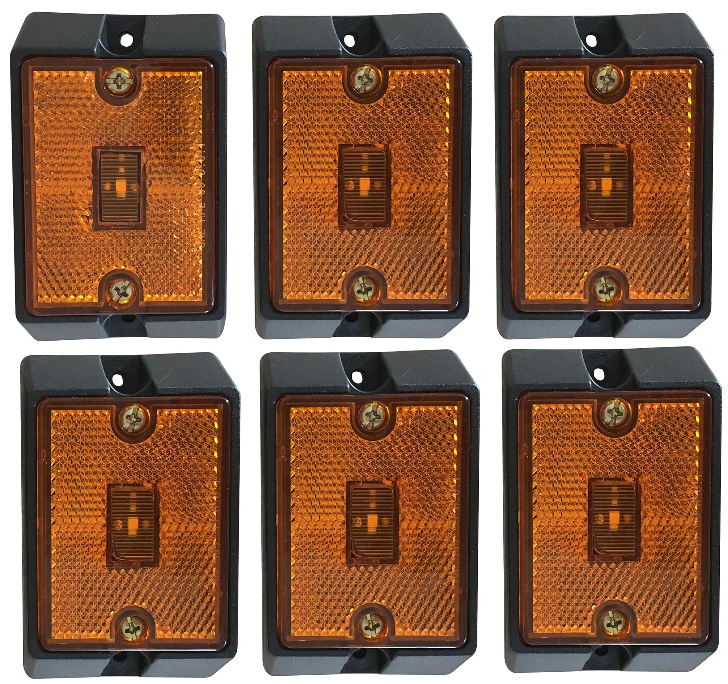 MAXXHAUL 51018 Oval Reflectors 4 Red and 4 Amber Self Adhesive or Drill Mount-DOT 8 pack for Trucks RV's Campers Bike Racks Cargo Carriers 4-3/8 inch x 2 inch x 1/4 inch