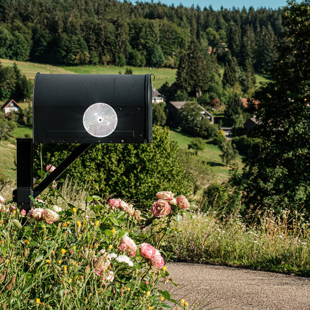 Tallew 10 Pack Front Round Reflector for Driveway Fence Gate Posts Trailers Safety Automobiles Boats Mailboxes Reflector with Center Mounting Hole(White)