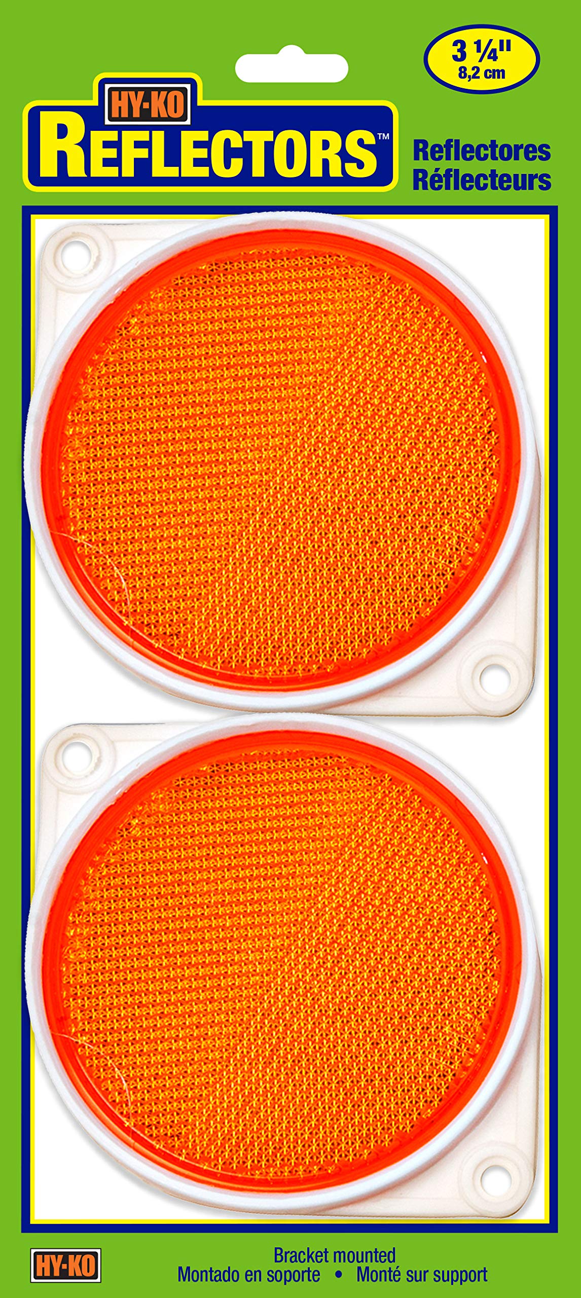 Hy-Ko Carded Reflectors, High Visibility Light Reflective Markers for Driveway, Mailbox Post, Garbage Cans, & More, Night Driving Safety Tools for Home